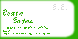 beata bojas business card